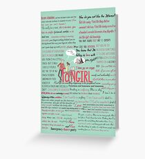 Fangirl + Quotes Greeting Card