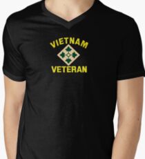 4th Infantry Vietnam Veteran Men's V-Neck T-Shirt