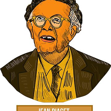 Jean Piaget Swiss psychologist illustartion