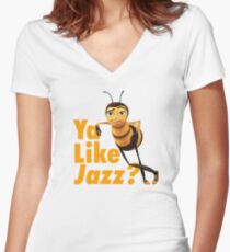 Ya Like Jazz? Women's Fitted V-Neck T-Shirt