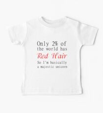 RED HAIR MAJESTIC UNICORN Baby Tee