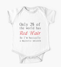 RED HAIR MAJESTIC UNICORN One Piece - Short Sleeve