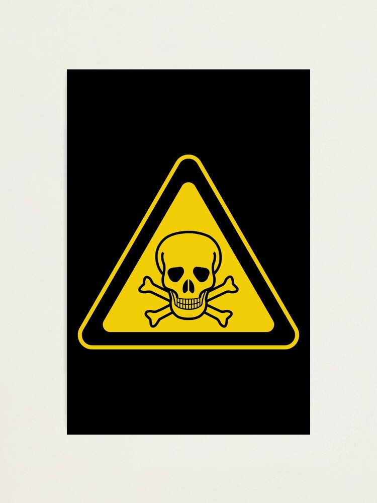 Poison Symbol Warning Sign Yellow Black Triangular