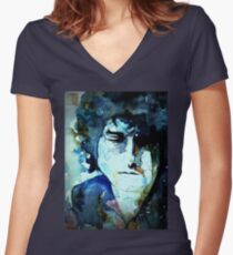Bob Dylan Women's Fitted V-Neck T-Shirt