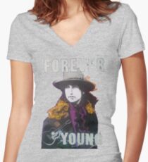 Bob Dylan Women's Fitted V-Neck T-Shirt