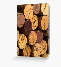 Wine bottle cork ends Greeting Card