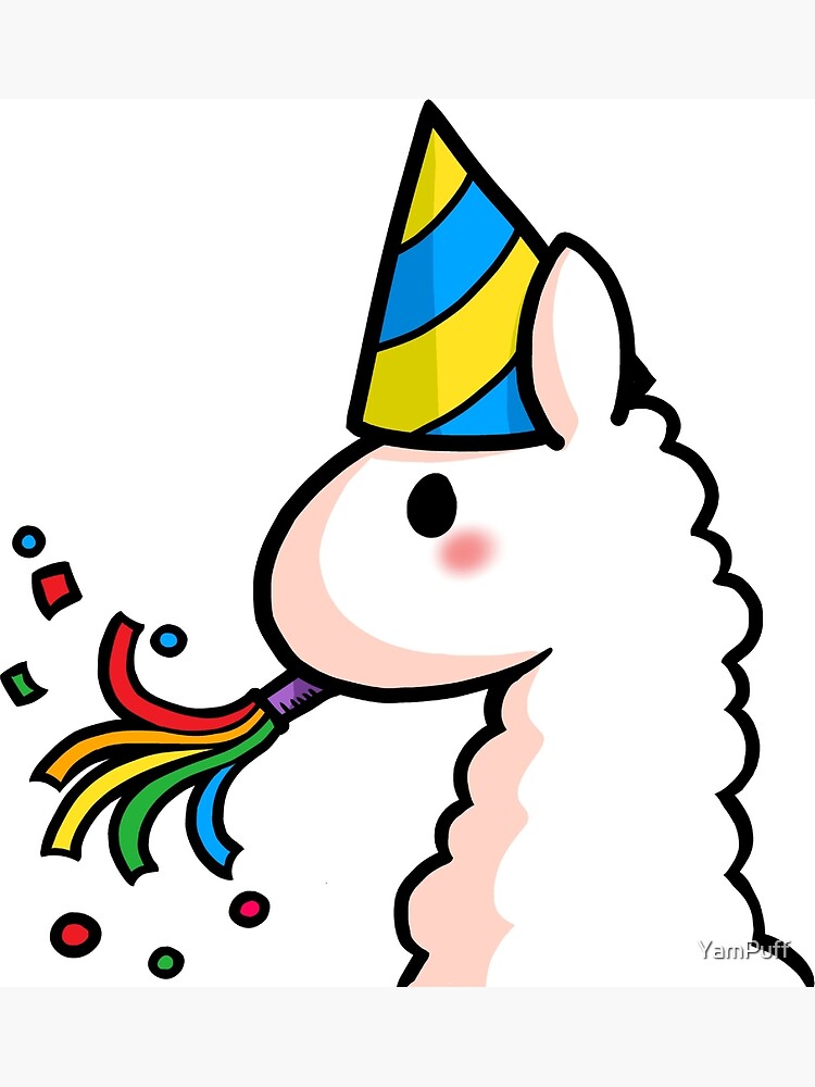 "Alles Gute zum Geburtstag Lama" Kunstdruck von YamPuff Redbubble
