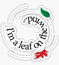 Leaf On The Wind Sticker