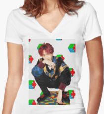 CBX - Baekhyun Women's Fitted V-Neck T-Shirt