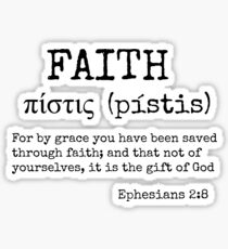 Faith Greek (Ephesians) Sticker