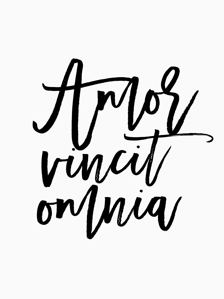 Amor Vincit Omnia Love Quote Love Sign Latin Saying Latin Words Inspirational Quote T For