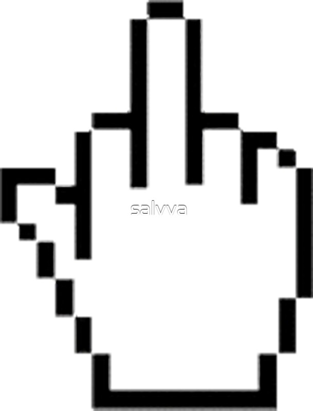 "pixel middle finger" Stickers by salvva | Redbubble