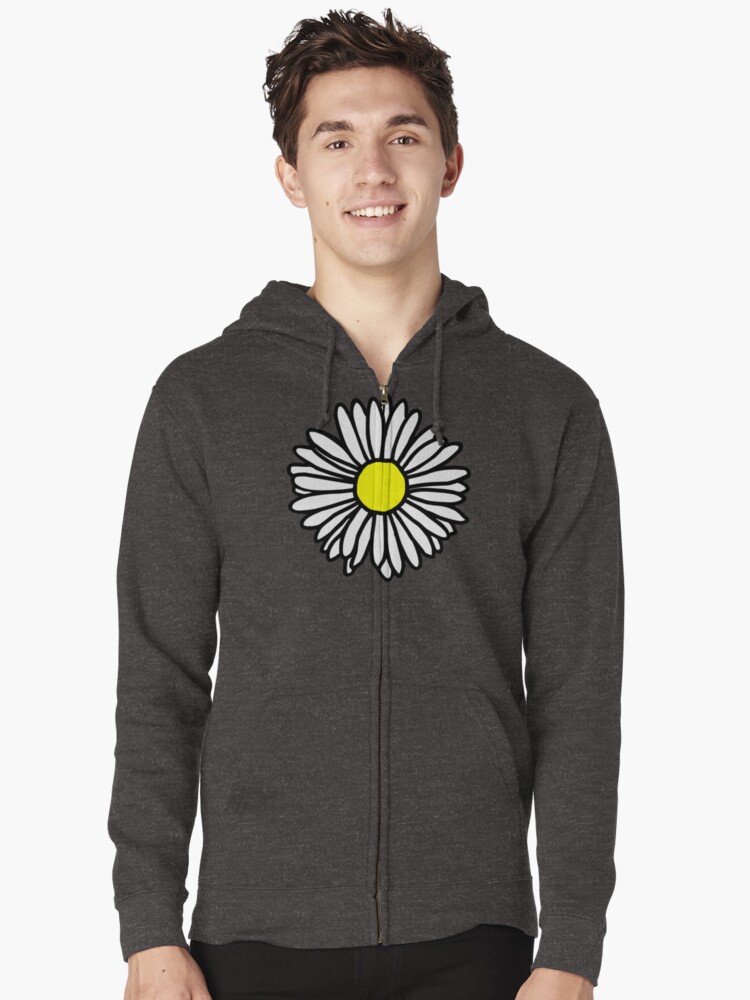 "Daisy and Daisies" Zipped Hoodie by Redbubble