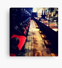 Along the choir stalls, Lincoln Cathedral Canvas Print