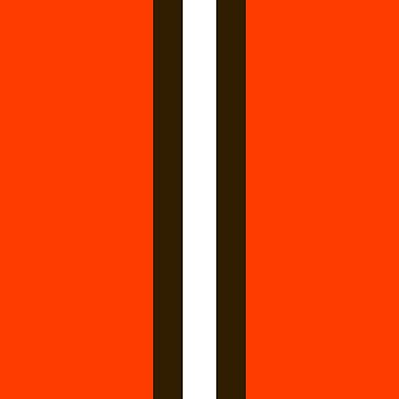 Cleveland Browns Stripe, Cleveland Football Orange  Sticker for