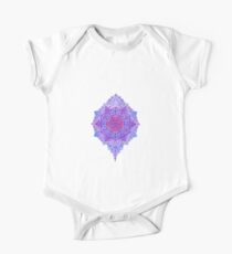 happy flower charm blue One Piece - Short Sleeve