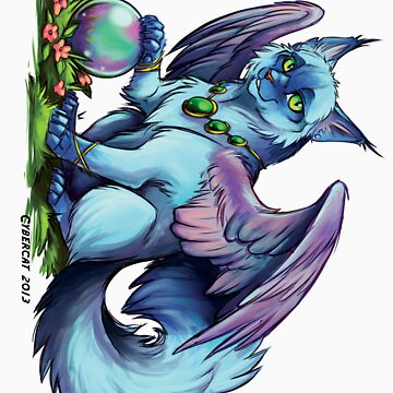 Artwork thumbnail, Blue Winged Kitty by cybercat