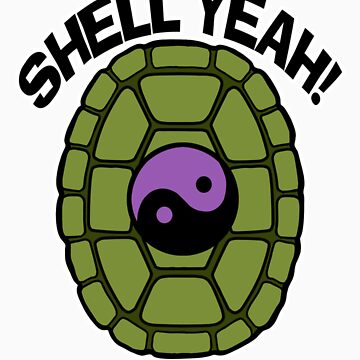 Artwork thumbnail, Shell Yeah Purple Sticker by cybercat