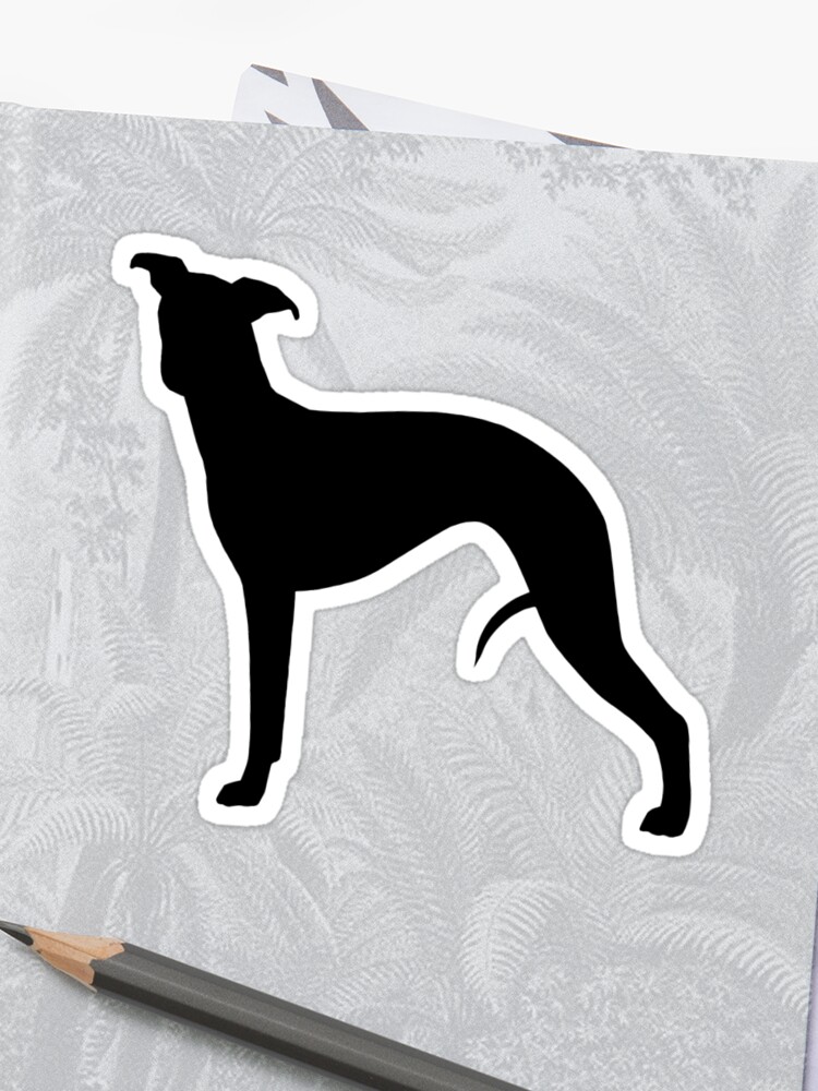 Whippet Silhouette S Sticker By Shortcoffee Redbubble