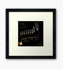Hanukkah flower in space Framed Print