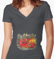 FREE SMELLS !!! Women's Fitted V-Neck T-Shirt