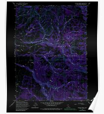 USGS TOPO Map California CA Shields Creek 300459 1963 24000 geo Inverted Poster