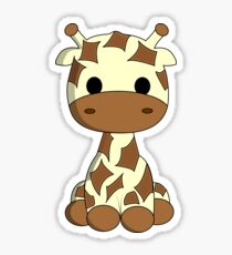 Cute baby giraffe cartoon Sticker