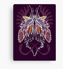 Mab the Queen of Fey (bold white and pale purple) Canvas Print