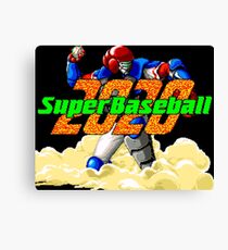 Super Baseball 2020 (SNES Title Screen) Canvas Print