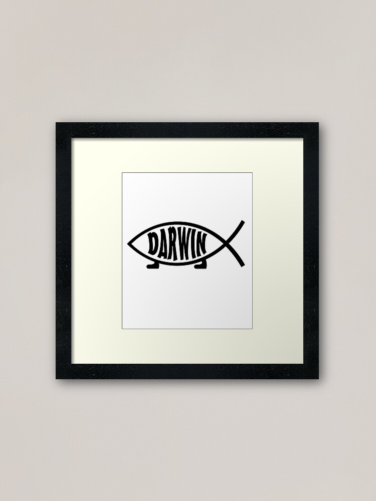 "Darwin fish with legs symbol perfect for scientists