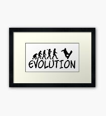 Snowboard Evolution - Funny design Framed Print