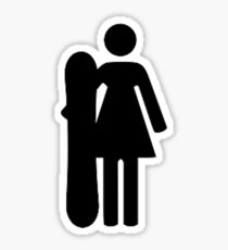 Mädchen Snowboarder Sticker