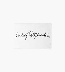 Ludwig Wittgenstein's Signature Art Board