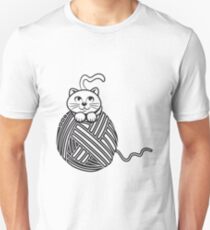 Cat baby cute ball of wool Unisex T-Shirt