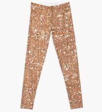 Rose gold painted brushstrokes and glitter Leggings