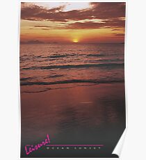 LEISURE! Ocean Sunset Poster