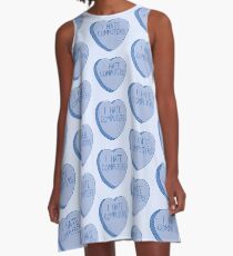 I HATE COMPUTERS heart candy A-Line Dress