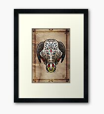 Big Bad Bull Sugar Skull Framed Print
