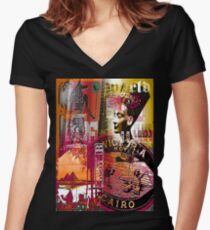 egypt Women's Fitted V-Neck T-Shirt