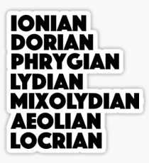 Modes Design For Guitarists Guitar Players Music Theory Nerd Sticker