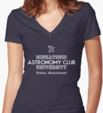 Miskatonic Uni Women's Fitted V-Neck T-Shirt