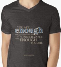 Camiseta de cuello en V Tú eres suficiente