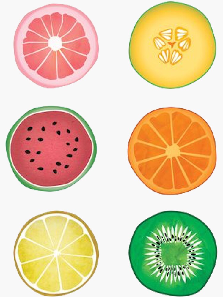 "Sliced Fruit" Sticker by hayleycross Redbubble
