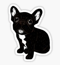 Cute Brindle Frenchie Puppy Sticker