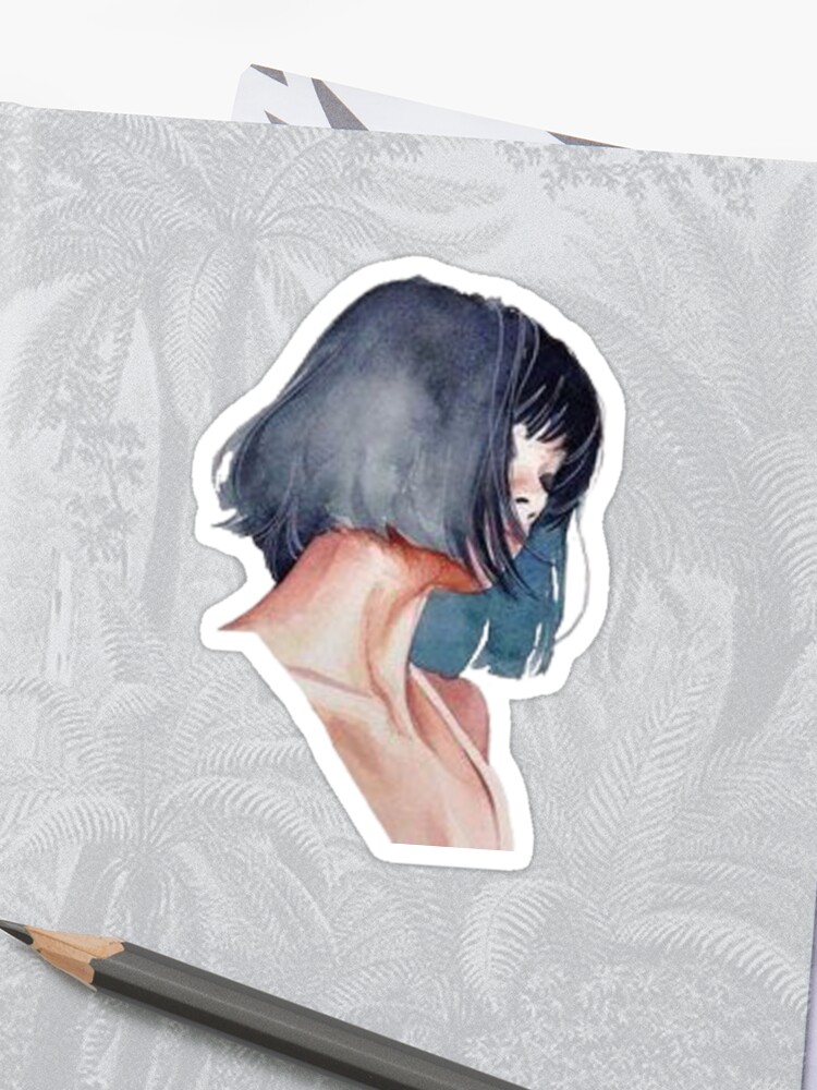 Pulp Fiction Aesthetic Short Hair Sticker By Ice Cold Redbubble