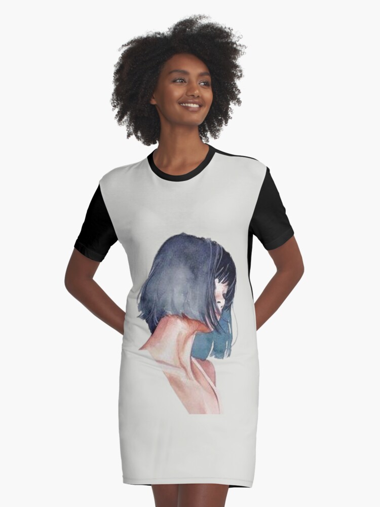 Pulp Fiction Aesthetic Short Hair Graphic T Shirt Dress By Ice