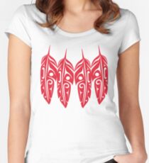 Four Red Feathers Women's Fitted Scoop T-Shirt