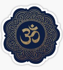 Gold Ohm Mandala Sticker