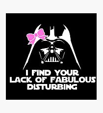 Fabulous Darth Vader Photographic Print