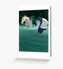 The Mermaid and the Unicorn Greeting Card